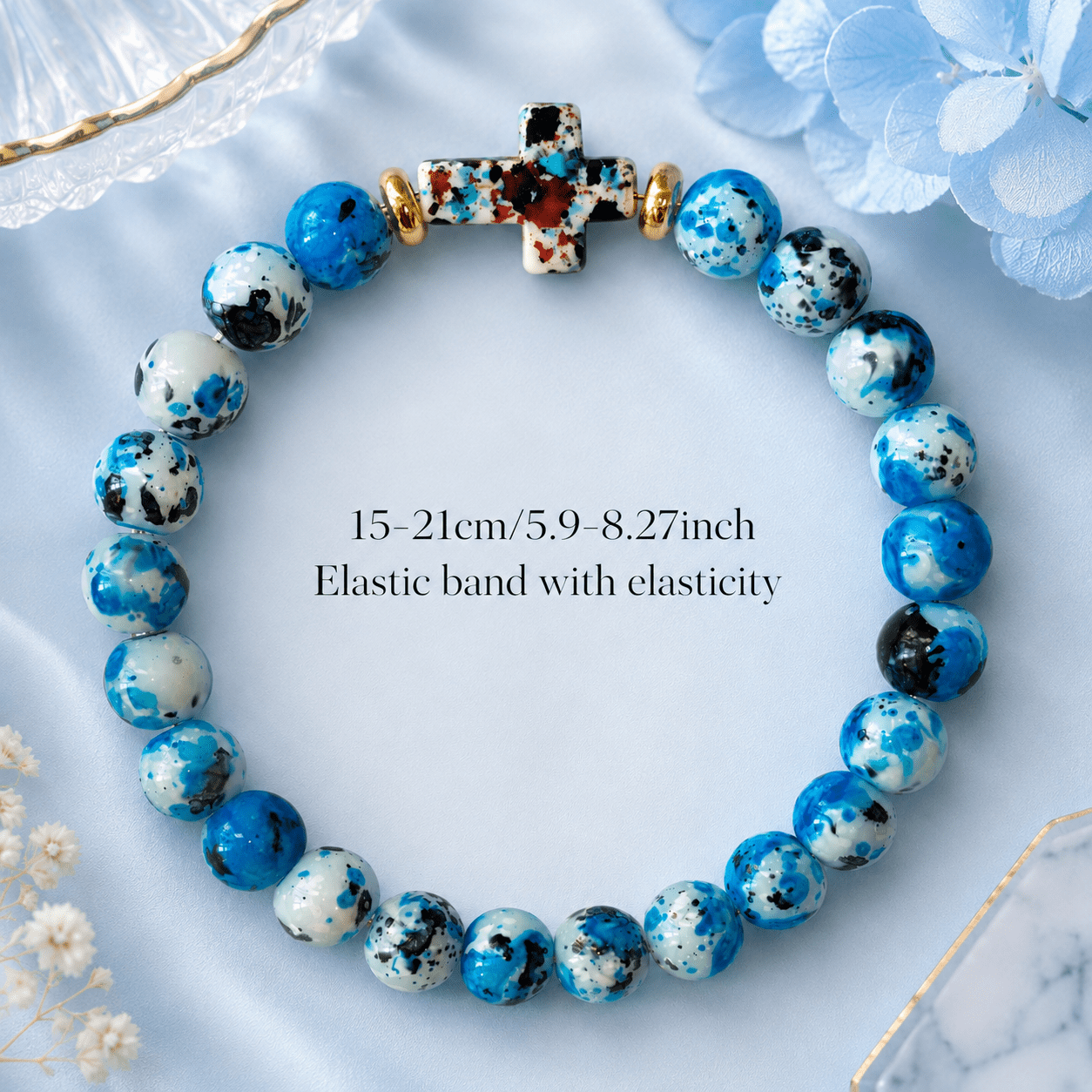 Women's Wealth Natural Stone Bead Bracelet, Bohemian Style